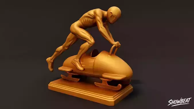 Golden Bobsleigh Statue