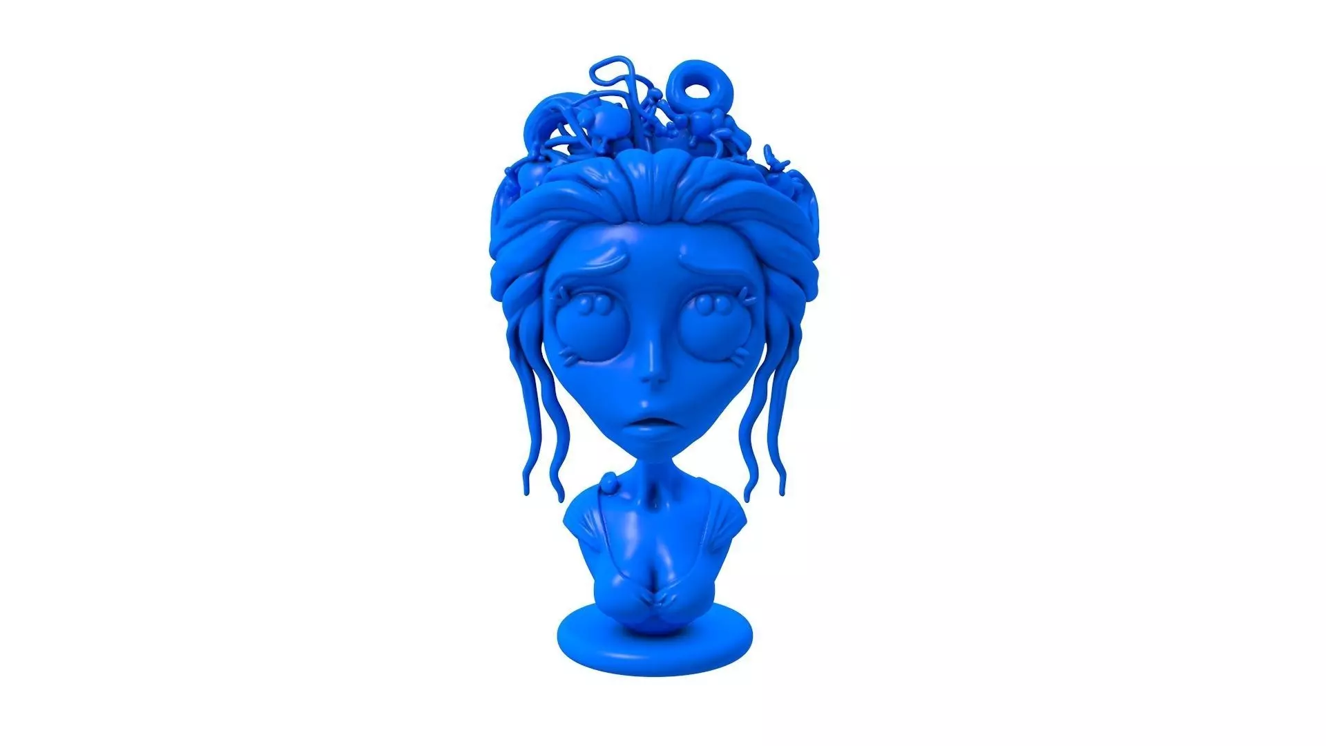 ghost bride - bridal dress - bride - Cartoon Bride 3D print model