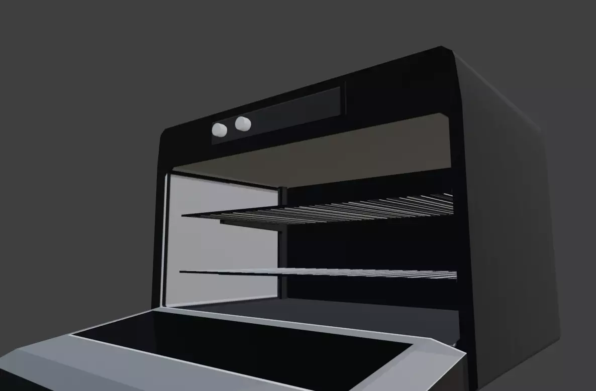 classic oven Low-poly 3D model_1