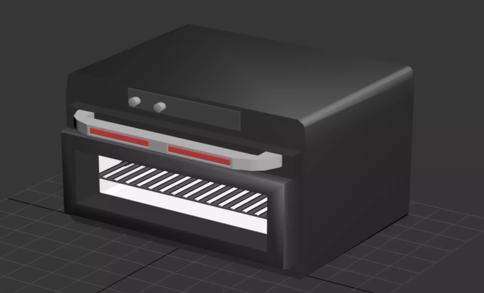 classic oven Low-poly 3D model_3