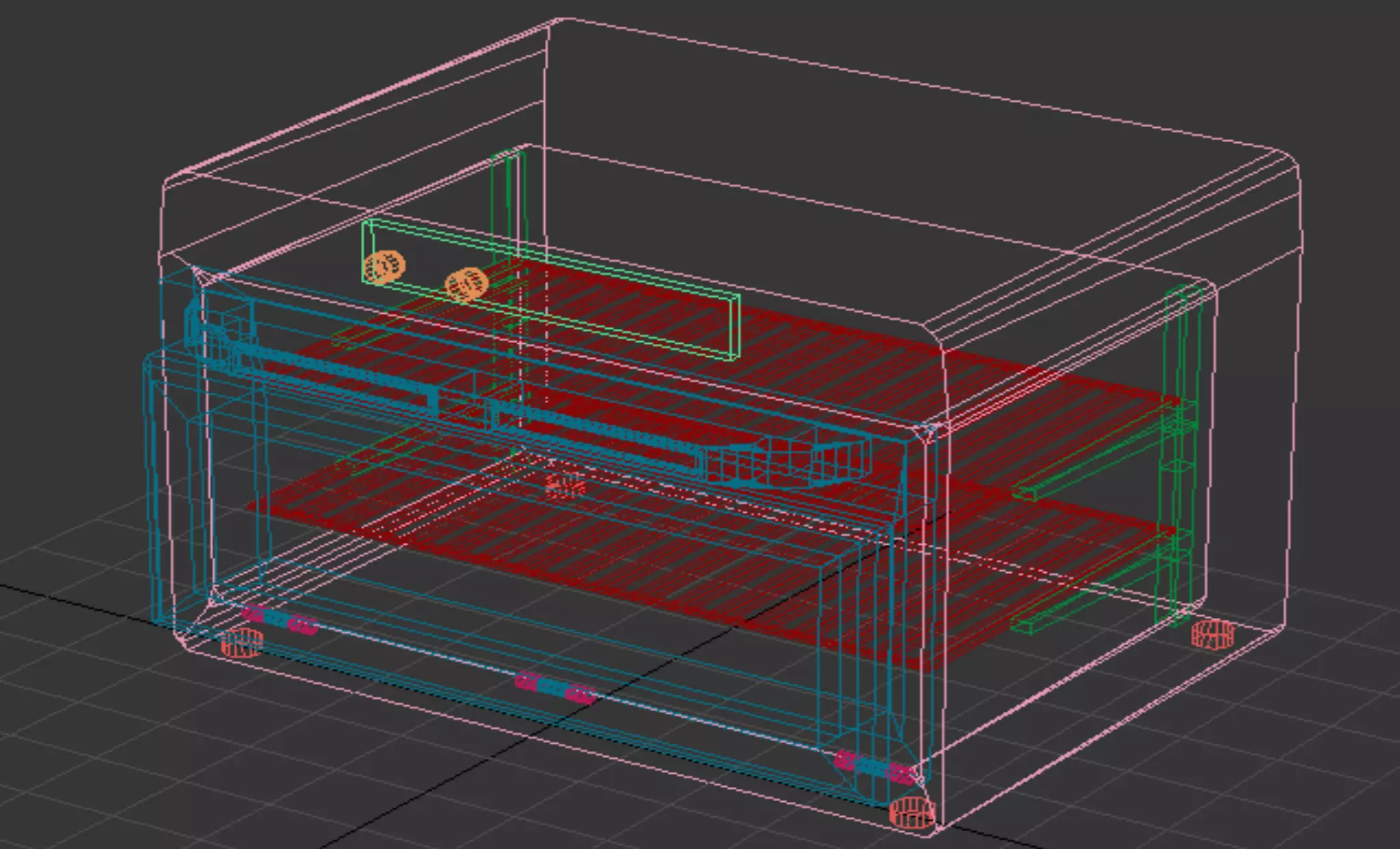 classic oven Low-poly 3D model_5