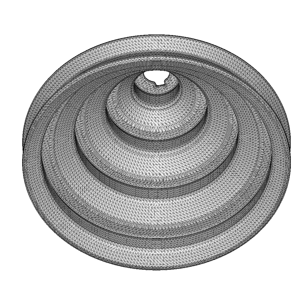 Plastic Step Cone Pulley Toy 3D model_5