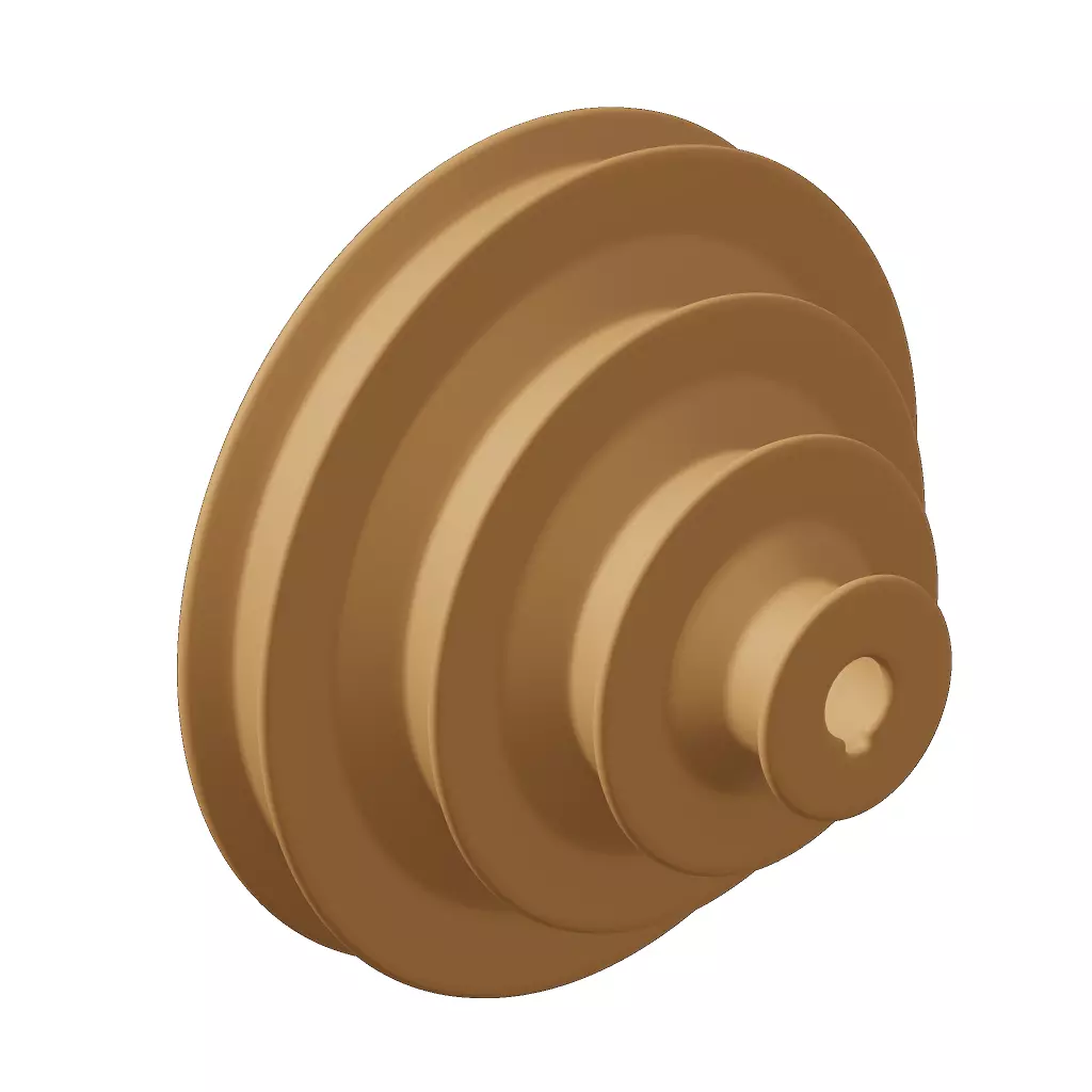 Plastic Step Cone Pulley Toy 3D model_2