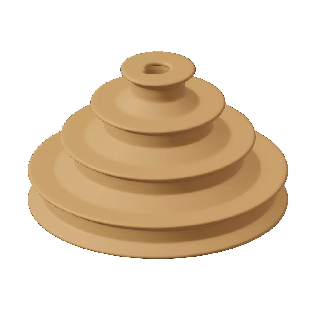 Plastic Step Cone Pulley Toy 3D model_0