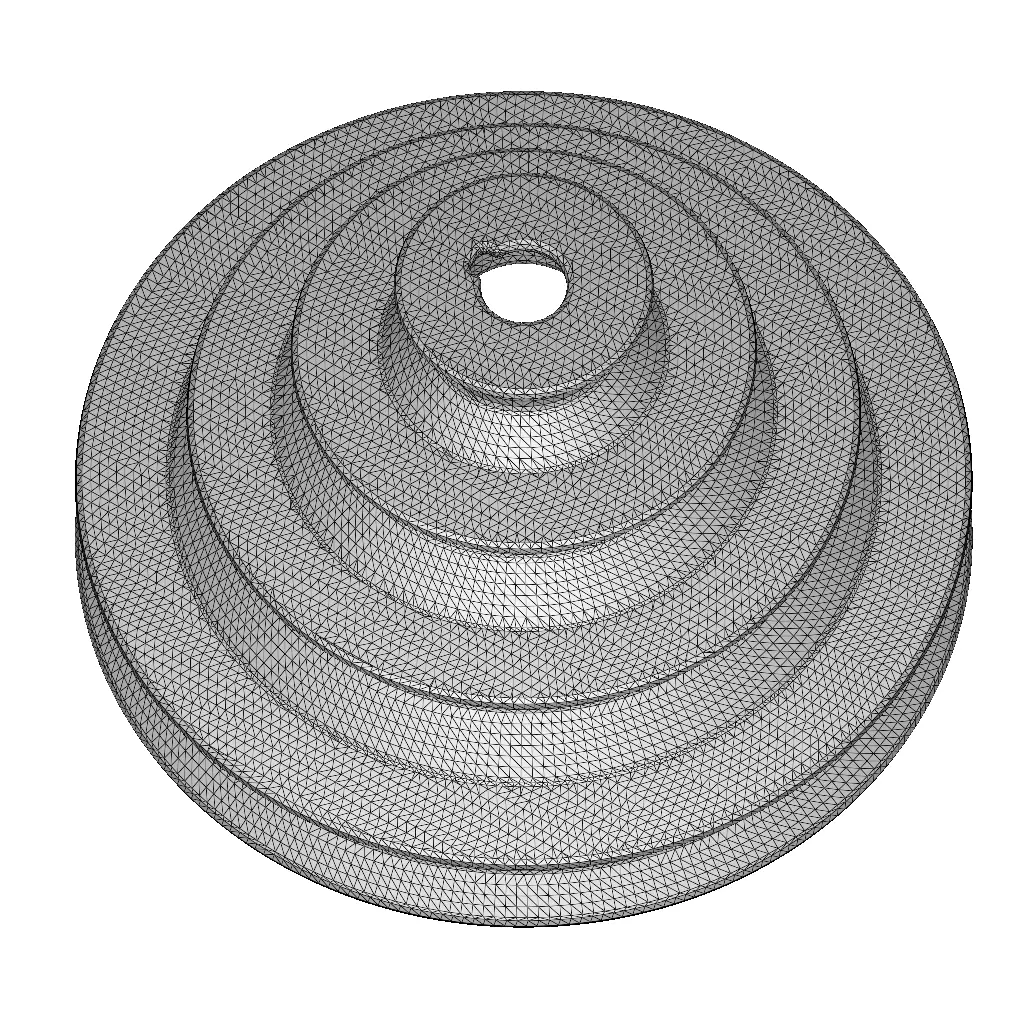 Plastic Step Cone Pulley Toy 3D model_4