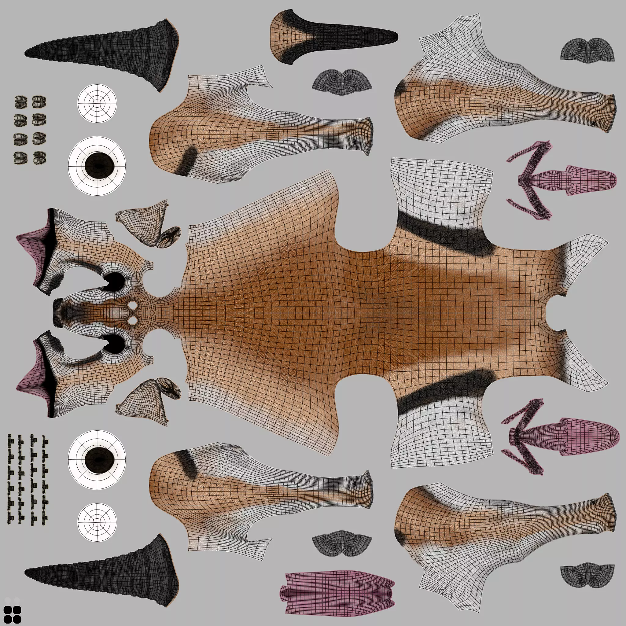 Gazelle Xgen 3D model_22