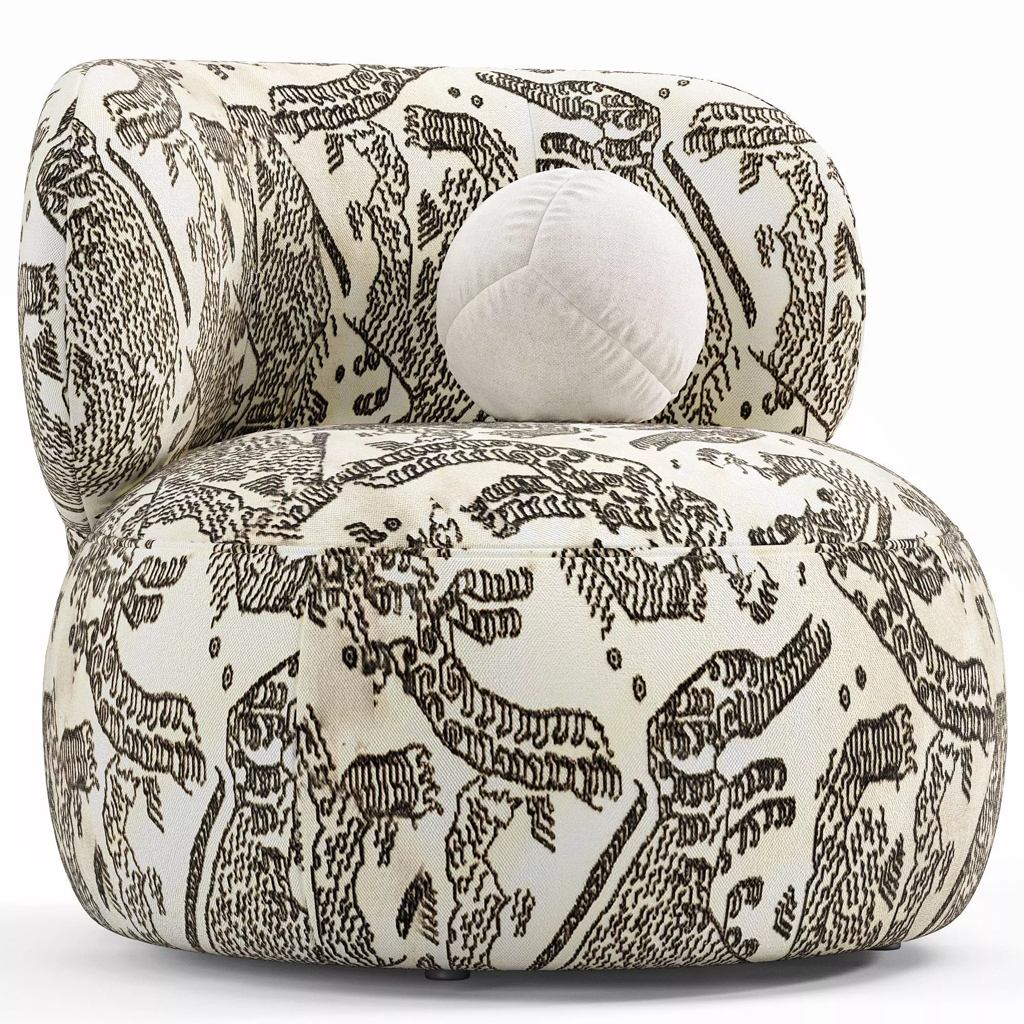 Brayden Stone Cream Woven Fabric Occasional Chair 3D model_6