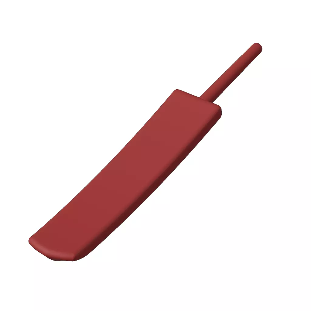 Plastic Cricket Bat Toy 3D model_0