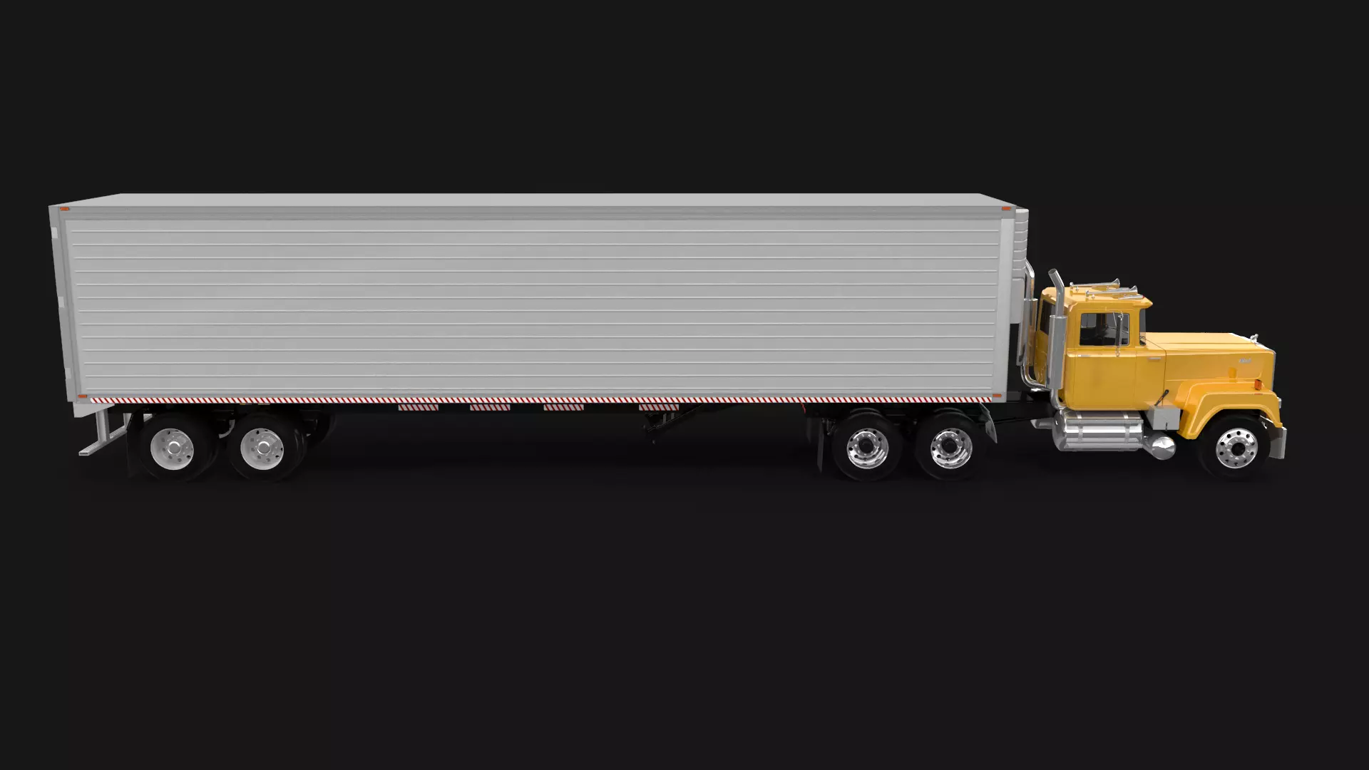 Super-Liner 1993 Box Trailer 3D model_4