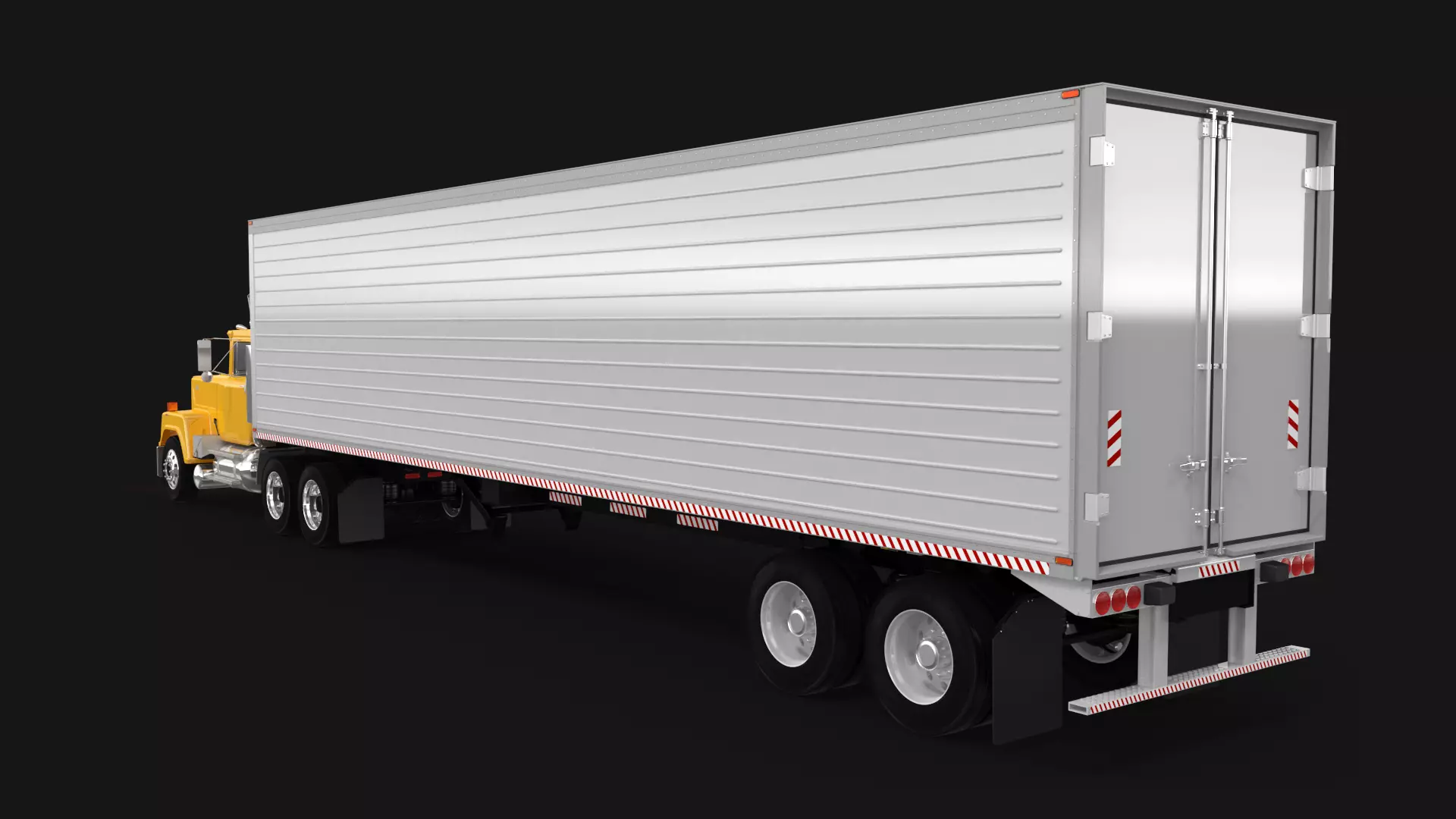 Super-Liner 1993 Box Trailer 3D model_2