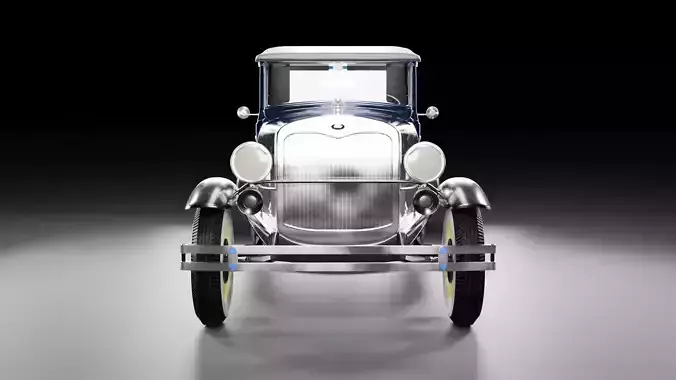 1929 Retro Car Classic Pre-War Car 3D Model
