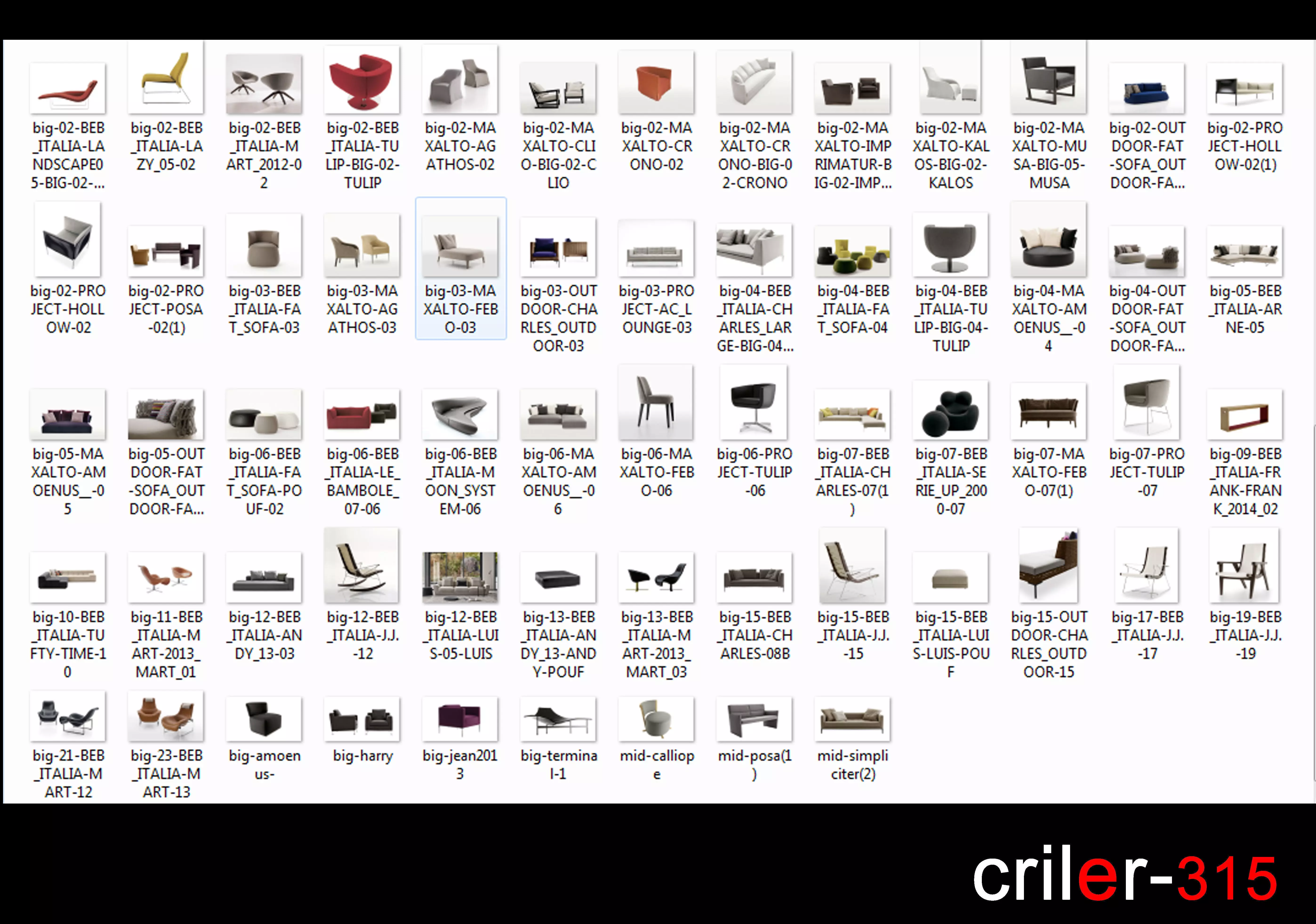 100 collection sofa in 3Ds max 3D model_0