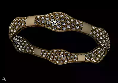 1191 Petal Ripple Gold Bangle 9gm