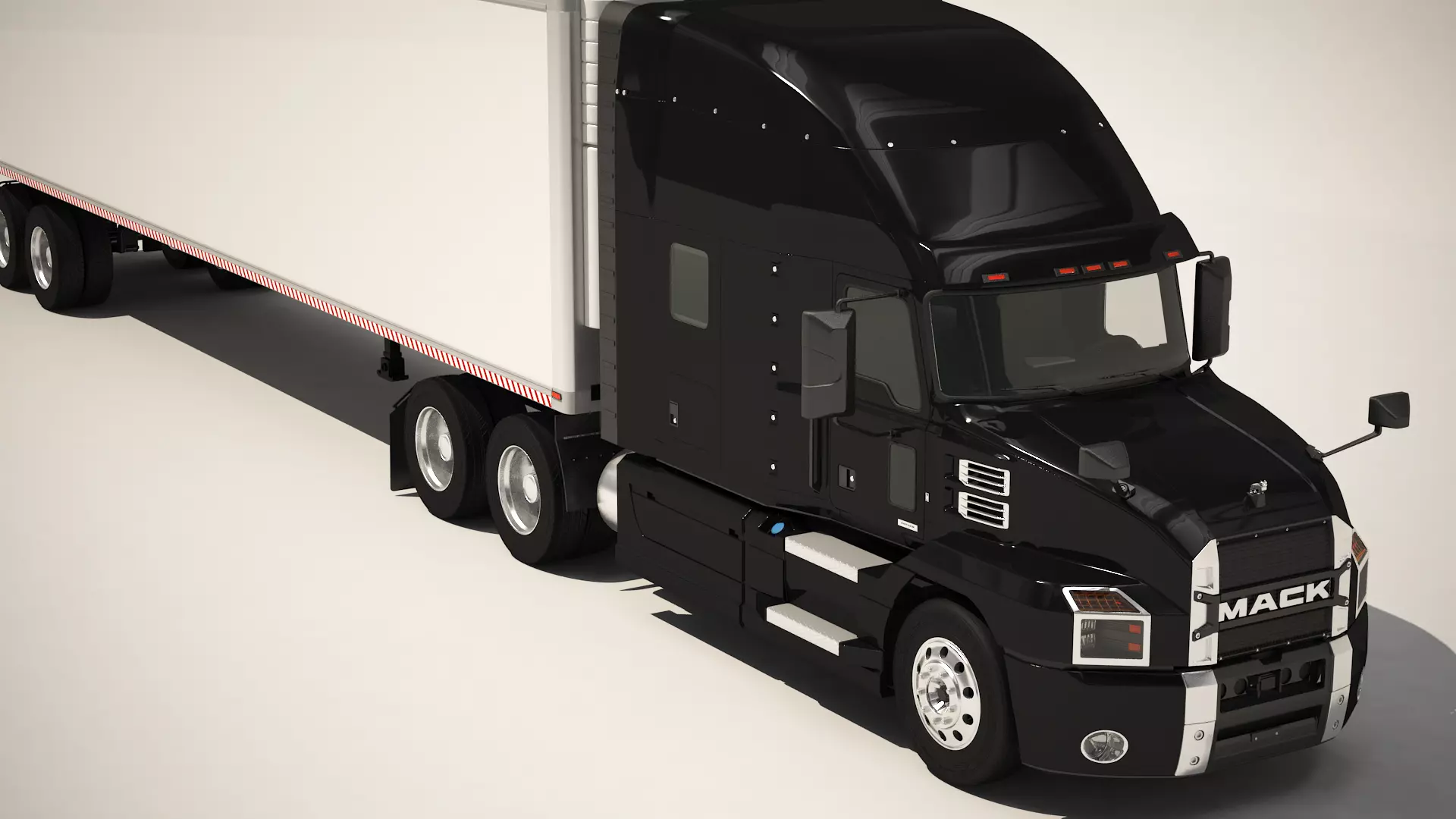 US Truck Box Trailer 3D model_7