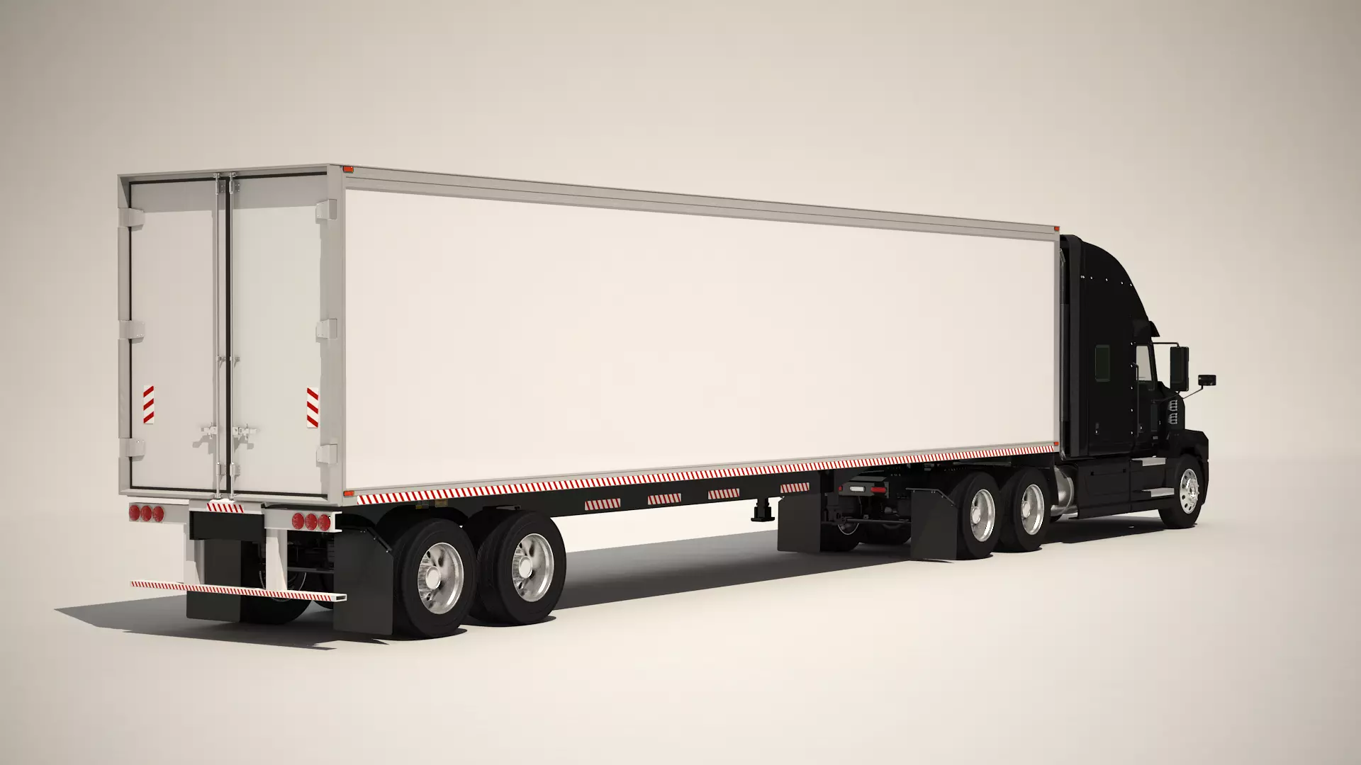 US Truck Box Trailer 3D model_5