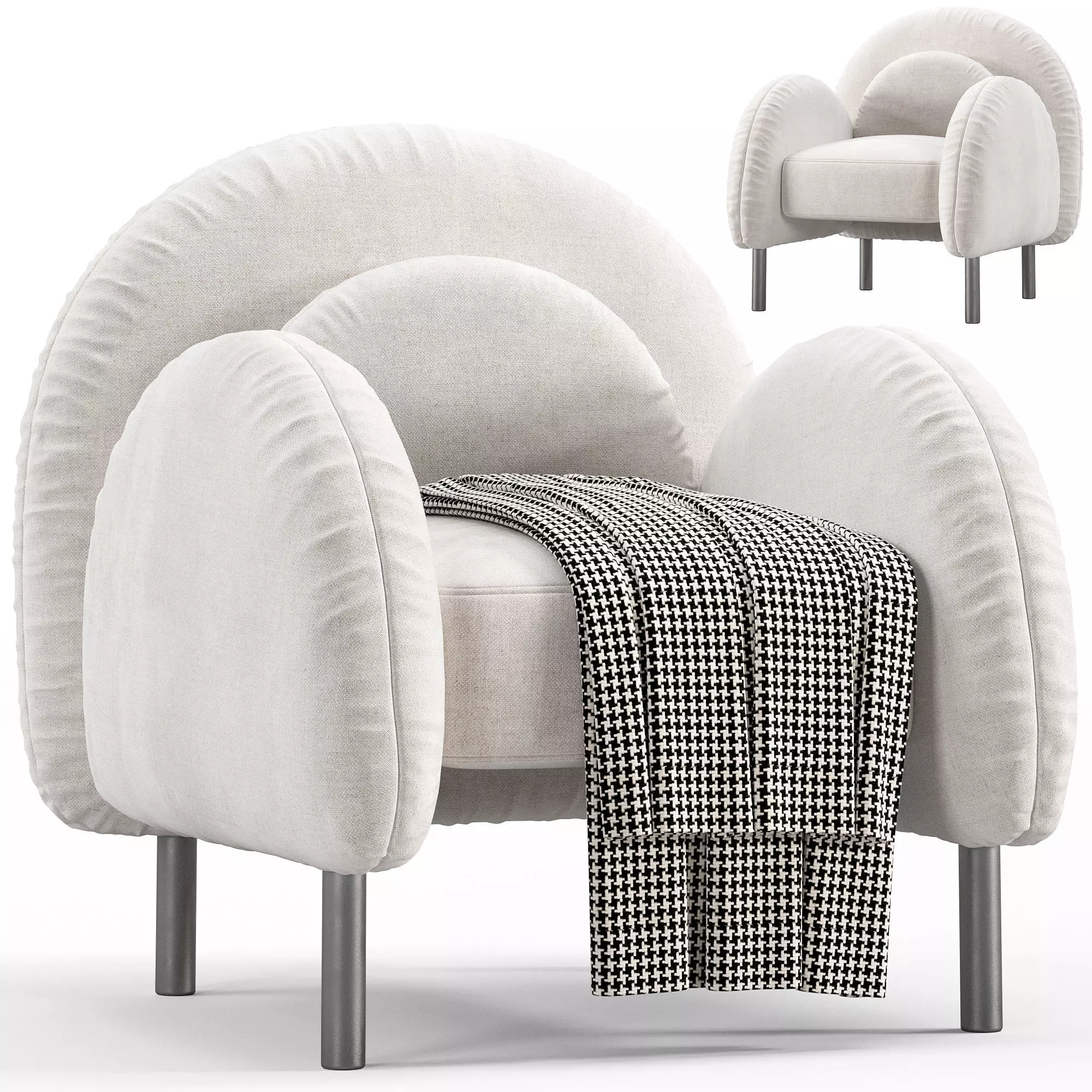 Caldera armchair 3D model_1