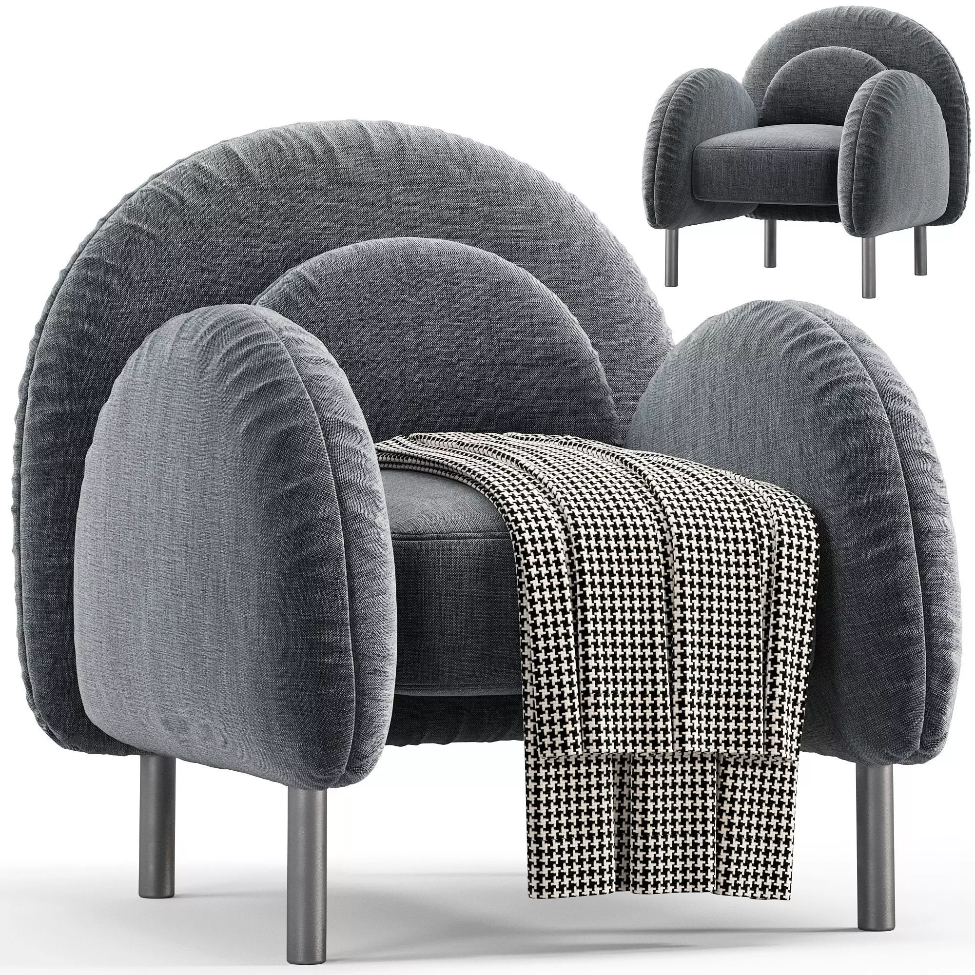 Caldera armchair 3D model_2