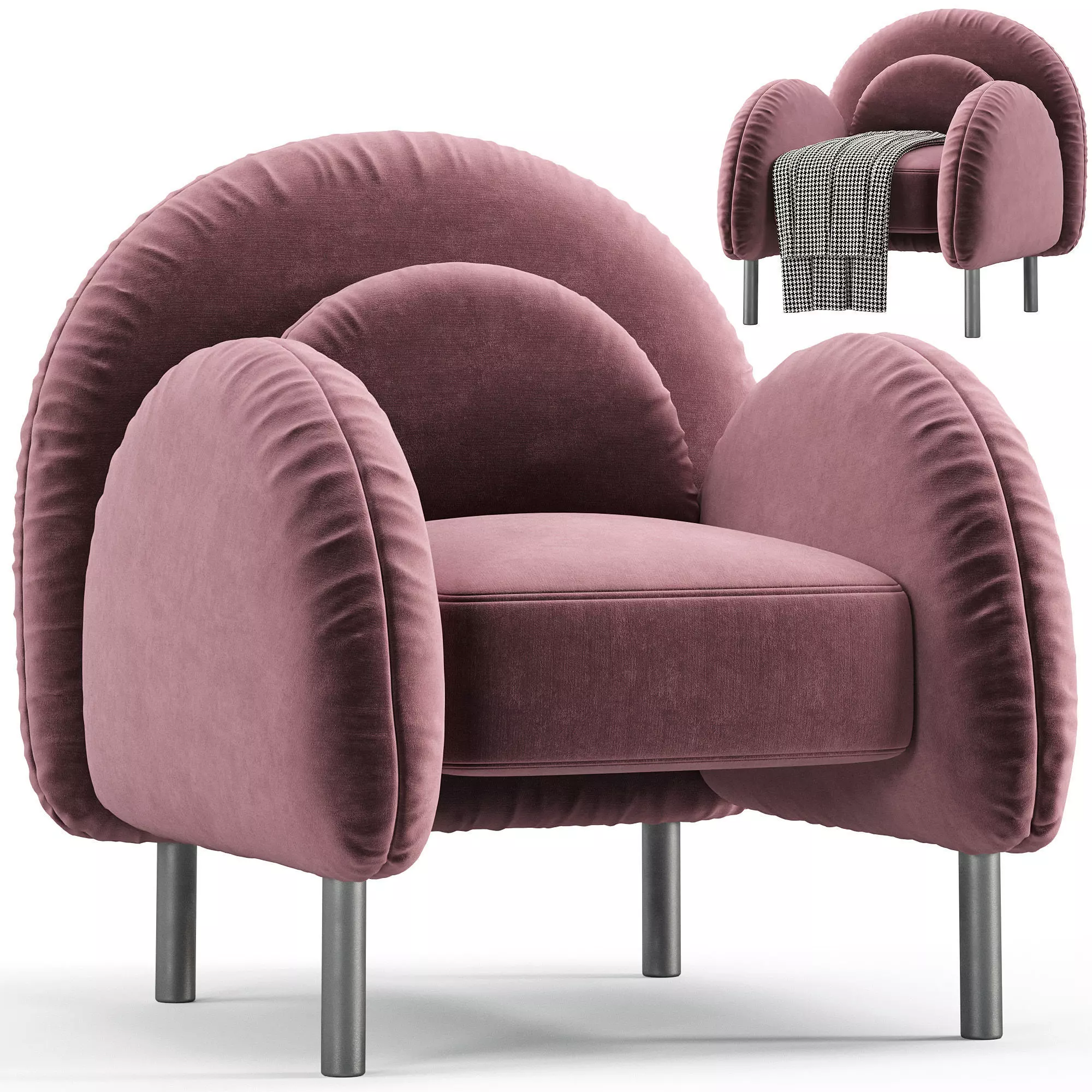 Caldera armchair 3D model_3