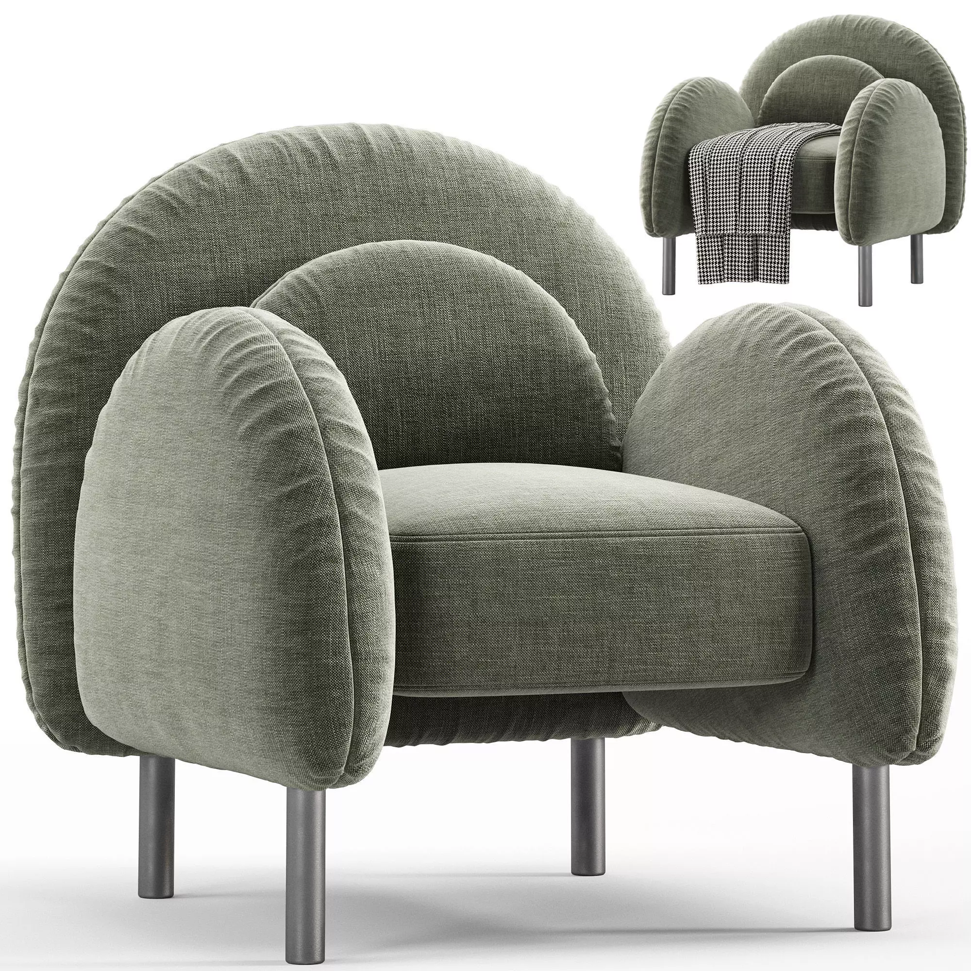 Caldera armchair 3D model_4