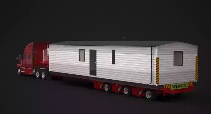 US Semi-Truck and House Trailer