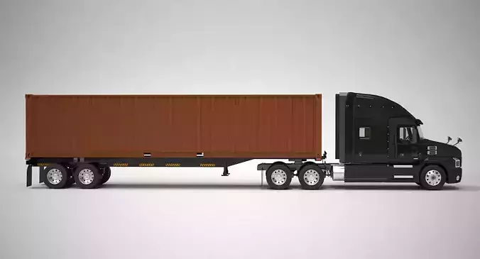 US Semi-Trailer Container Trailer