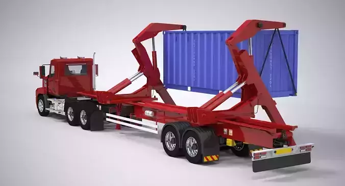 US Semi-Truck with Sidelifter