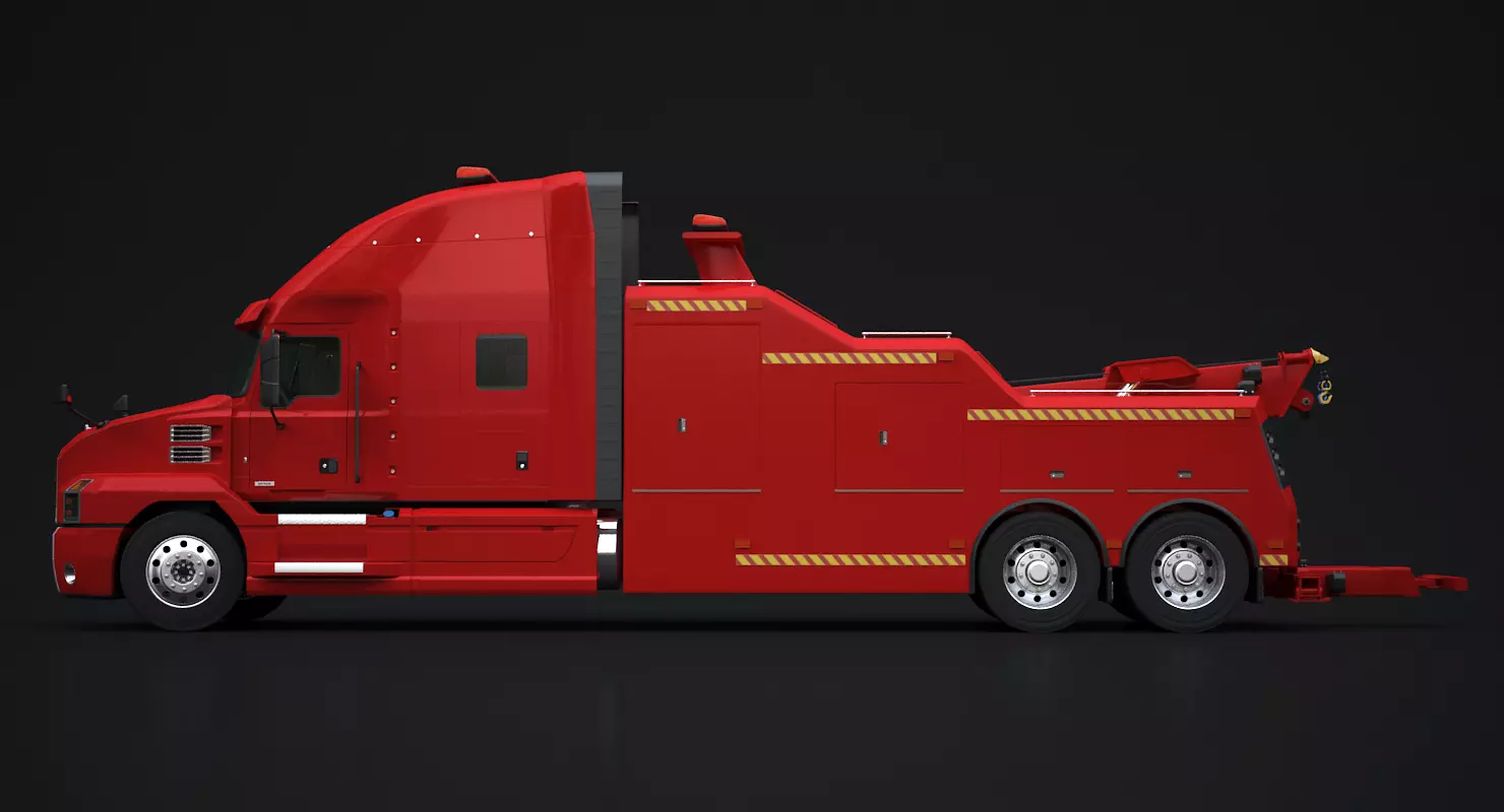 USA Recovery Truck 3D model_0