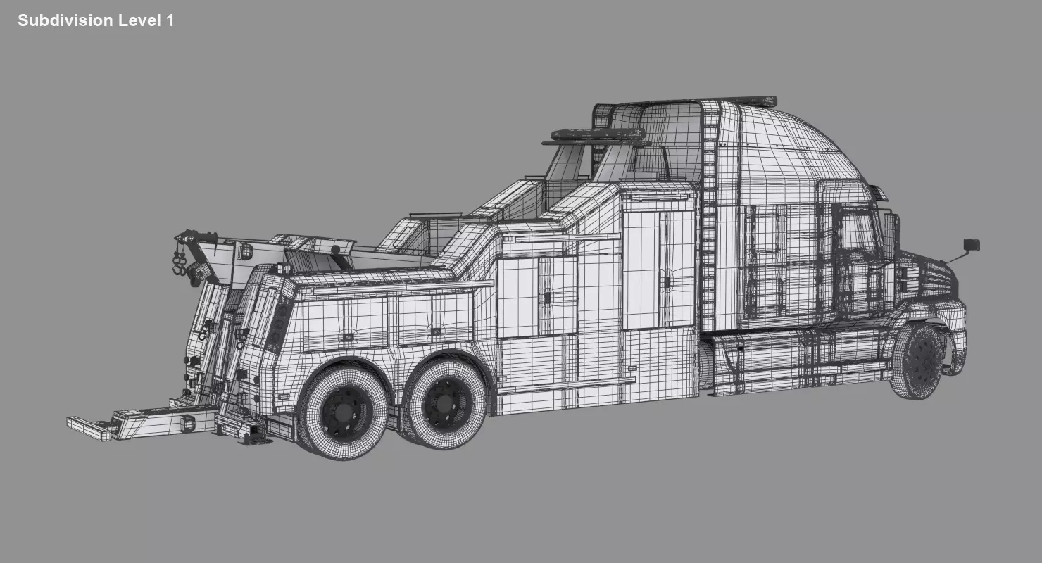 USA Recovery Truck 3D model_12