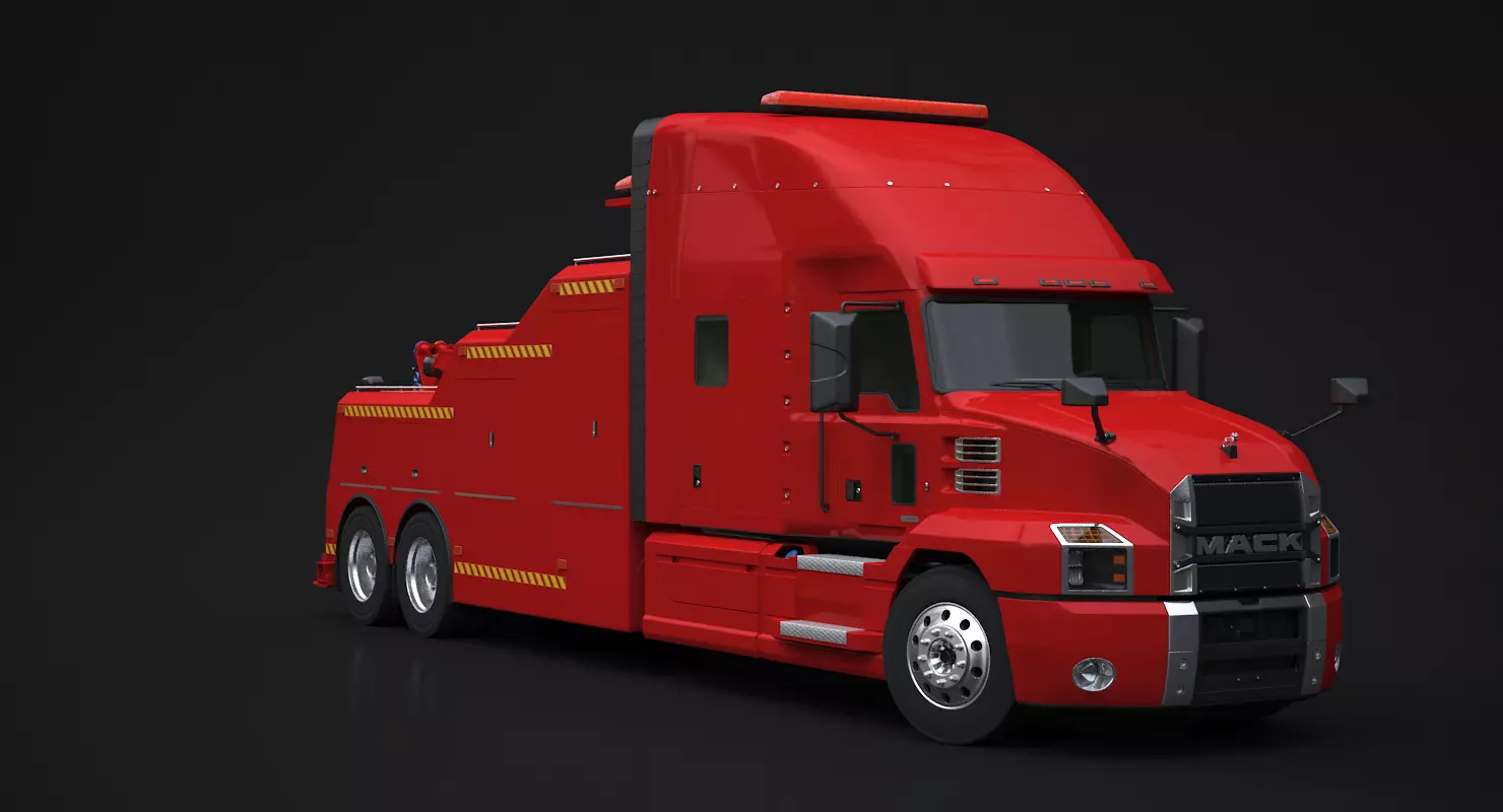USA Recovery Truck 3D model_4