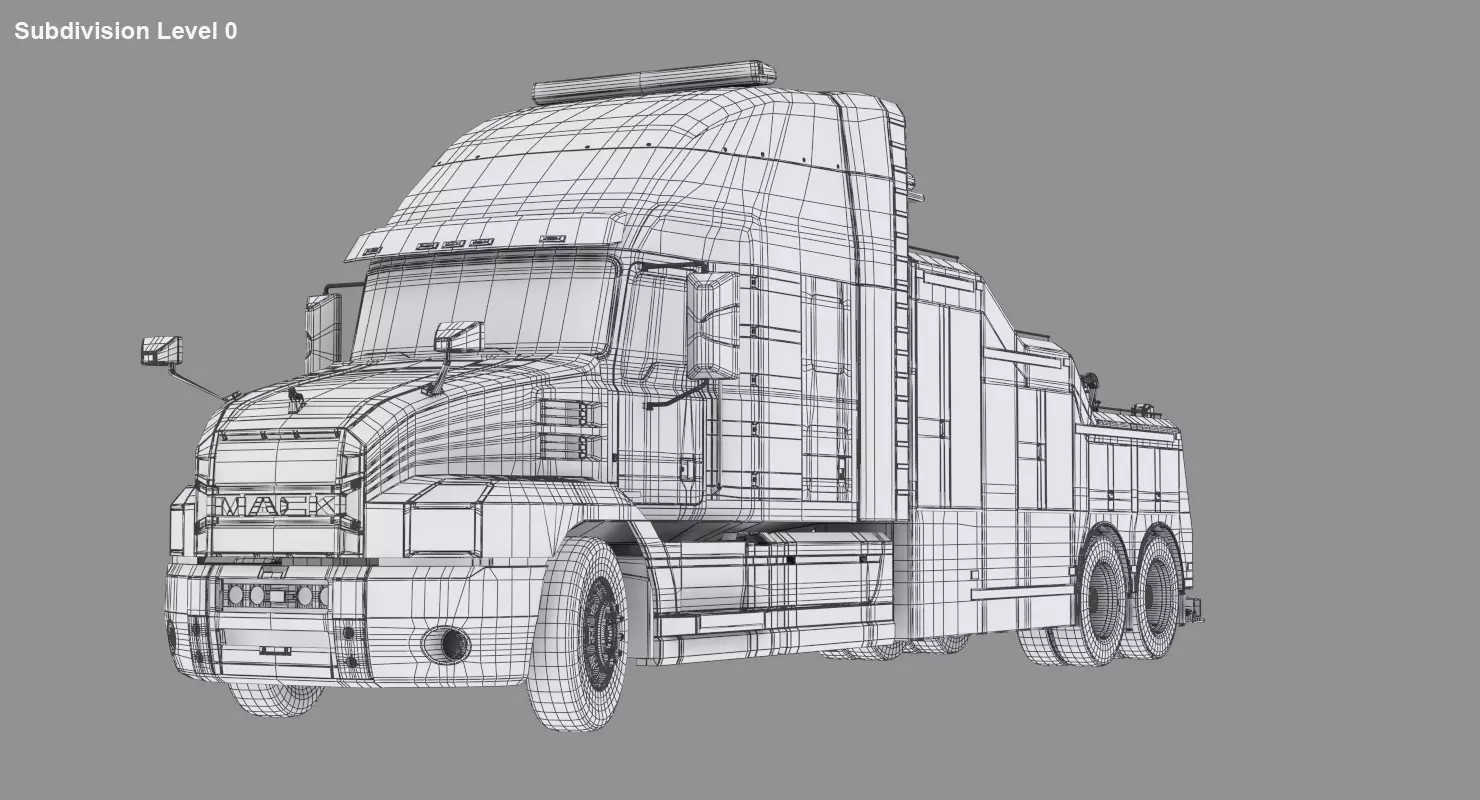 USA Recovery Truck 3D model_9