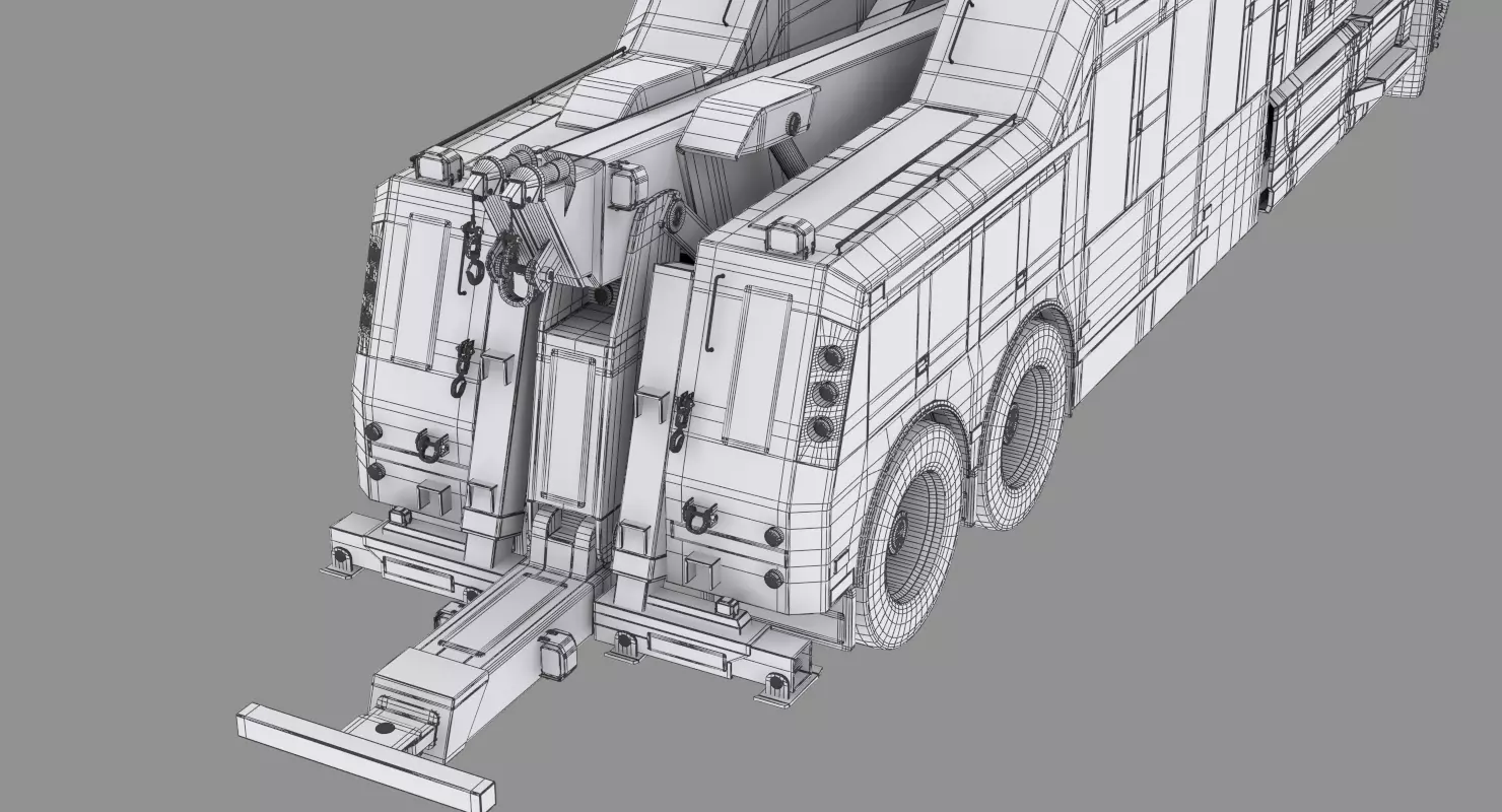 USA Recovery Truck 3D model_13
