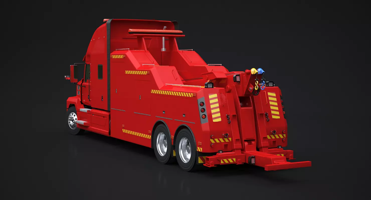 USA Recovery Truck 3D model_6