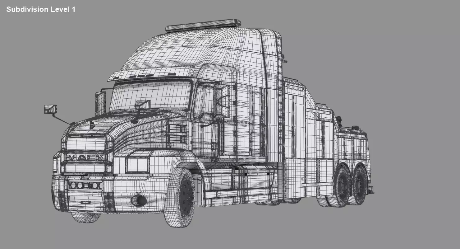 USA Recovery Truck 3D model_10
