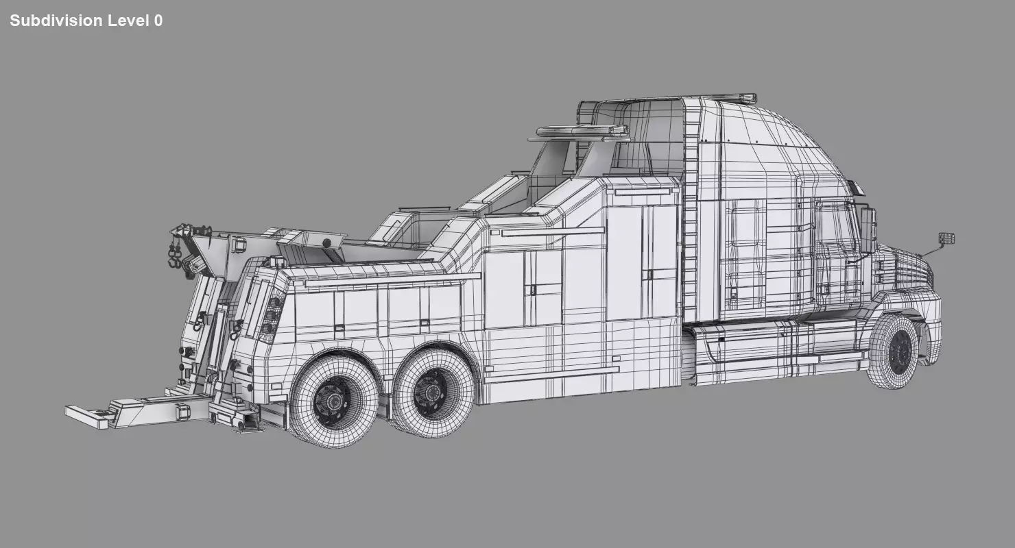 USA Recovery Truck 3D model_11