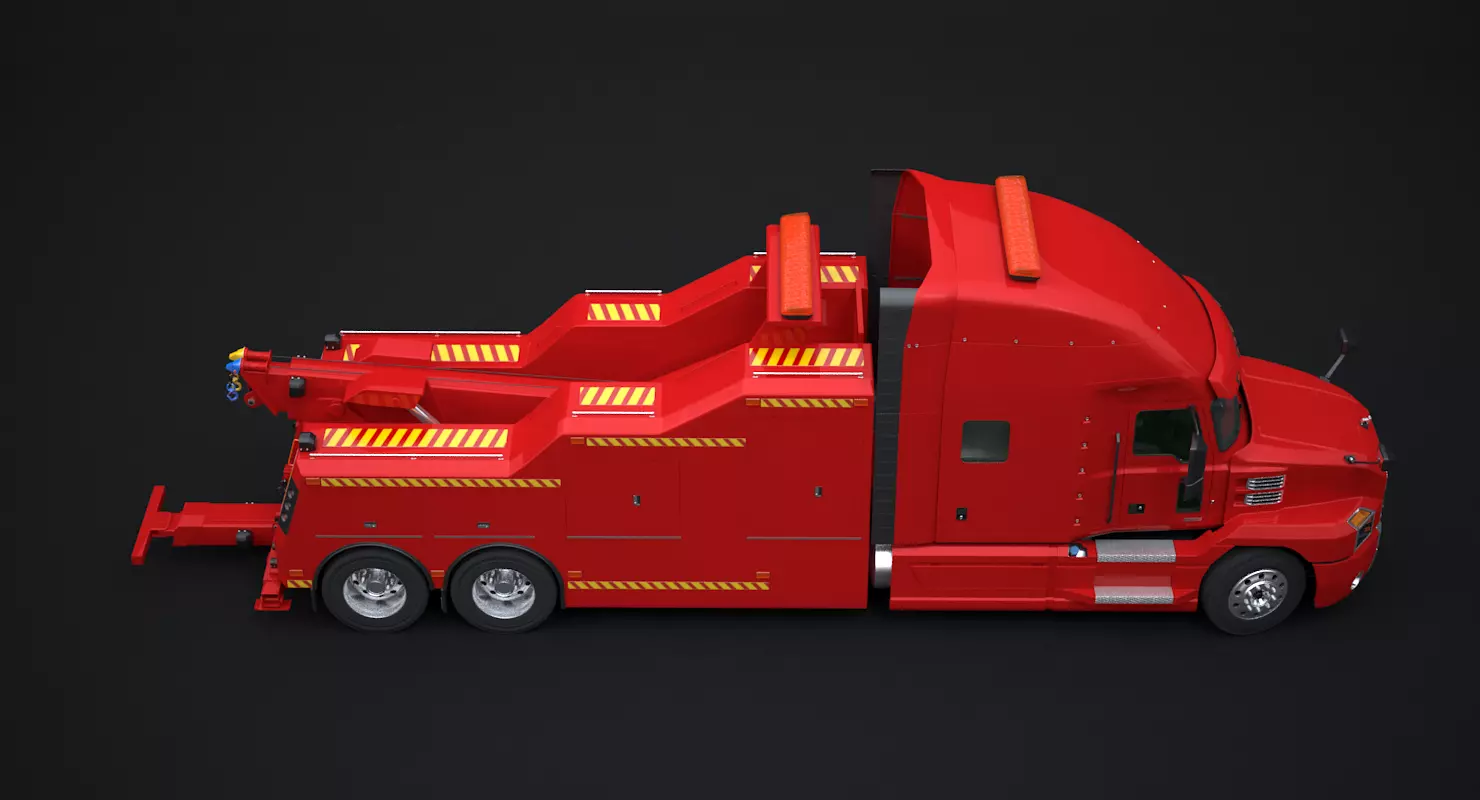 USA Recovery Truck 3D model_2