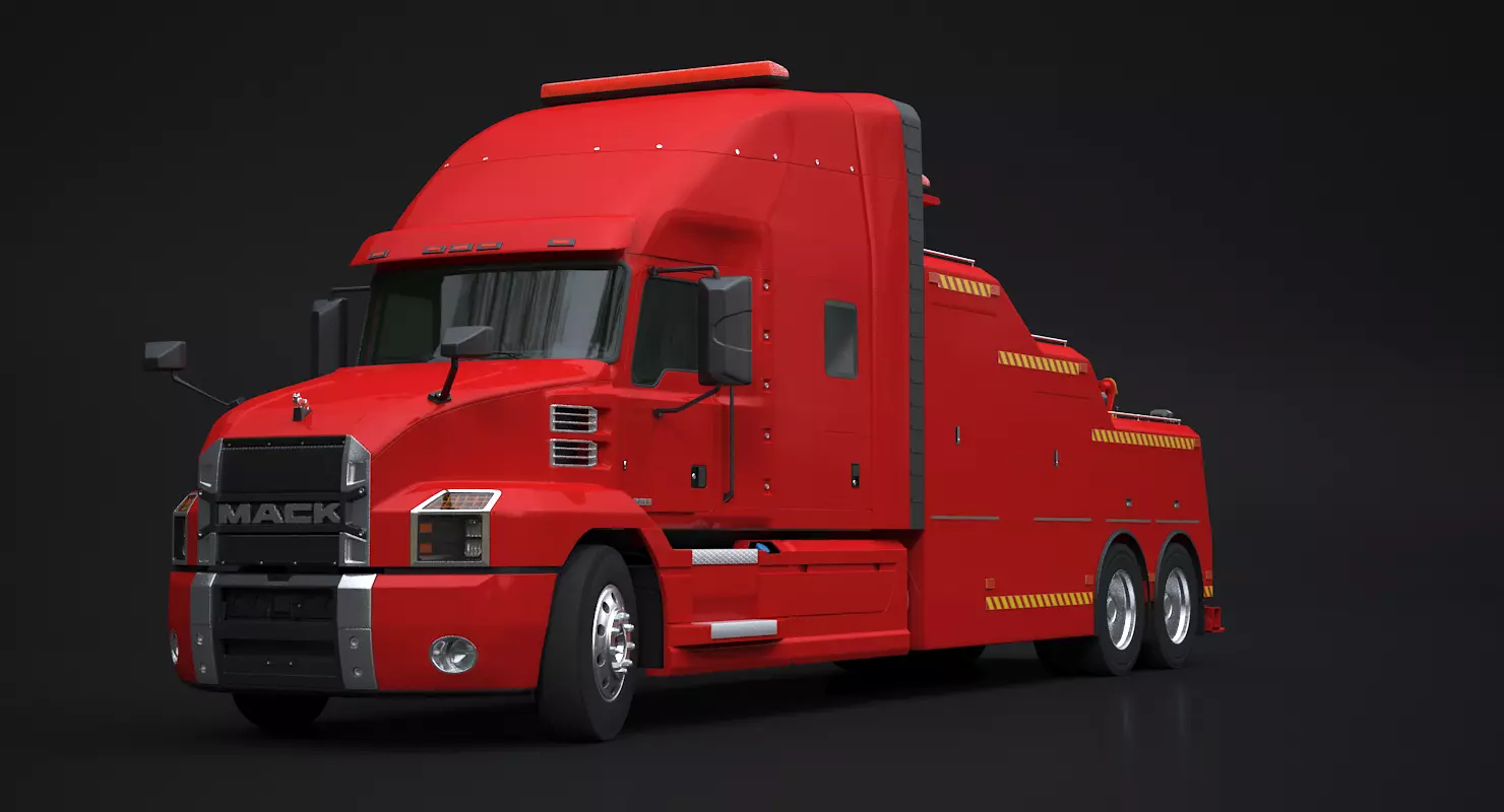 USA Recovery Truck 3D model_1