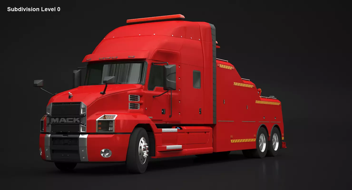 USA Recovery Truck 3D model_8