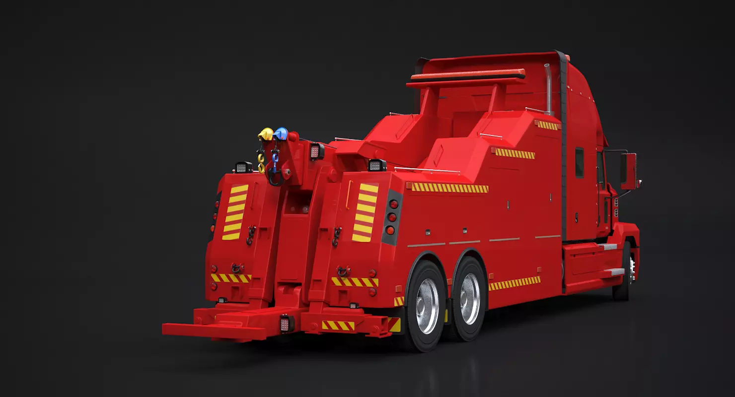 USA Recovery Truck 3D model_3