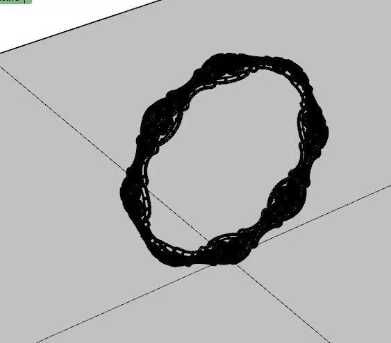 1181 Petal Link Elegance Bangle 10gm 3D print model_4