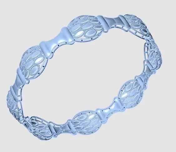 1181 Petal Link Elegance Bangle 10gm 3D print model_2