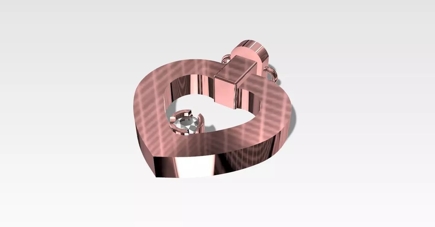 Fred Heart Diamond 3D print model_8