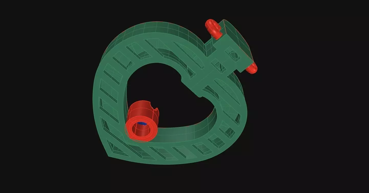 Fred Heart Diamond 3D print model_7