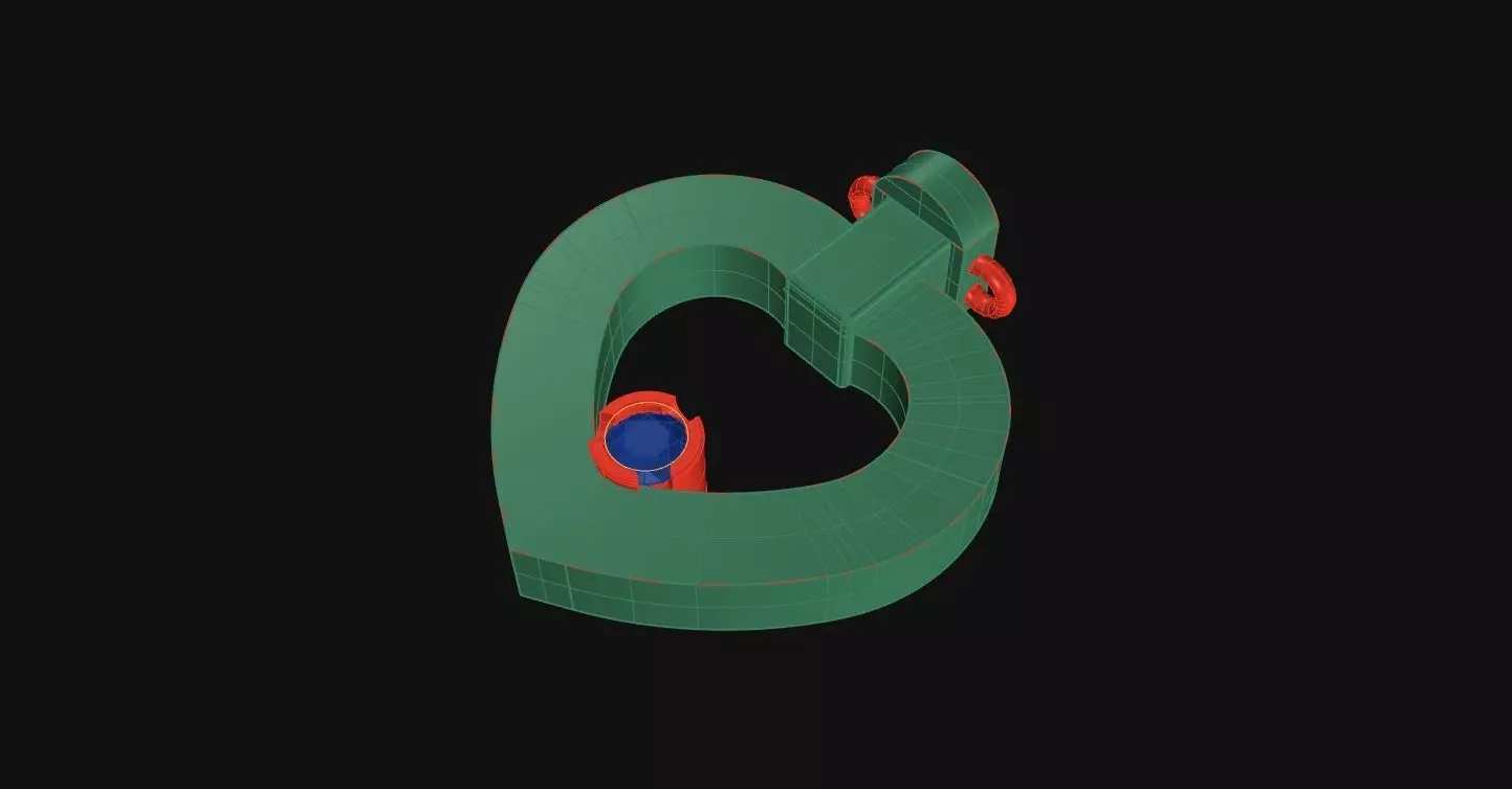 Fred Heart Diamond 3D print model_5