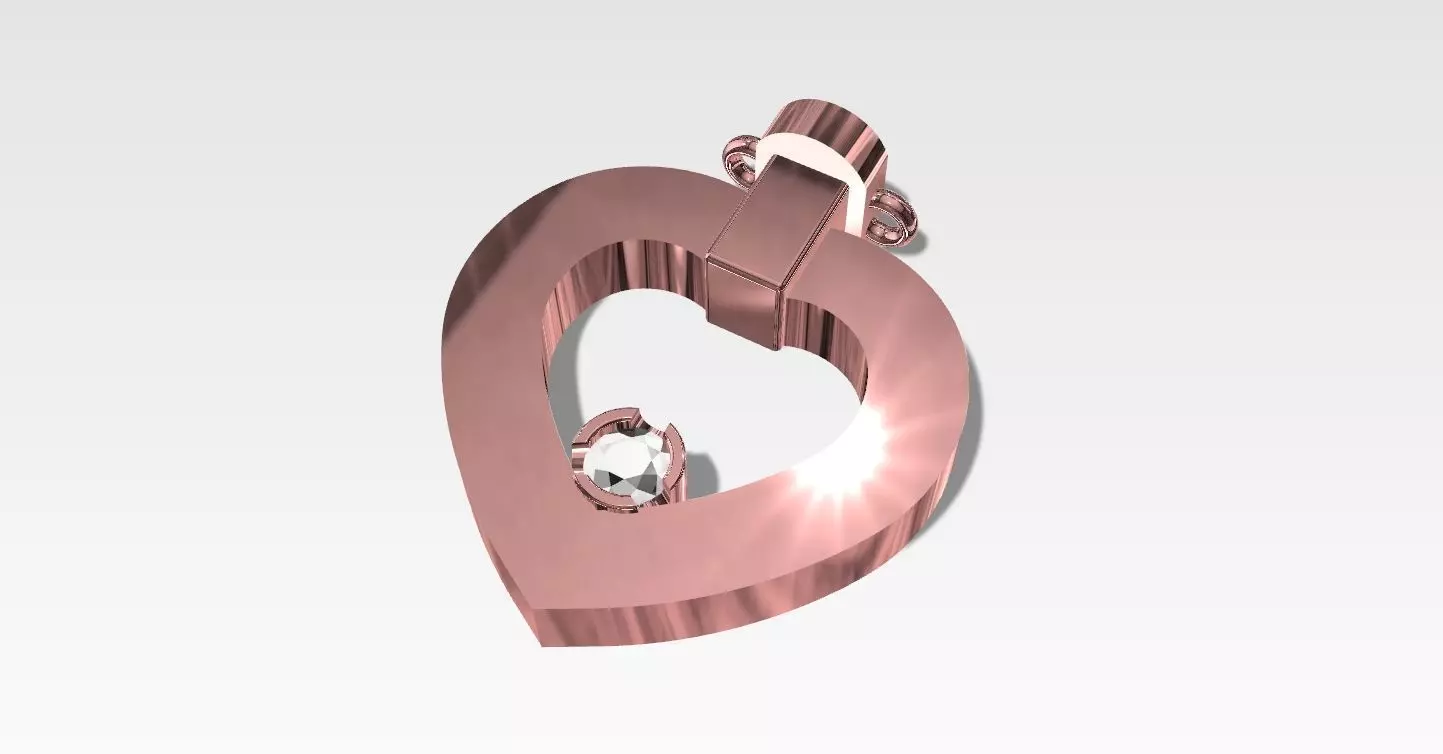 Fred Heart Diamond 3D print model_0