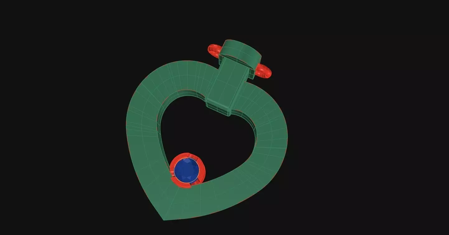 Fred Heart Diamond 3D print model_1