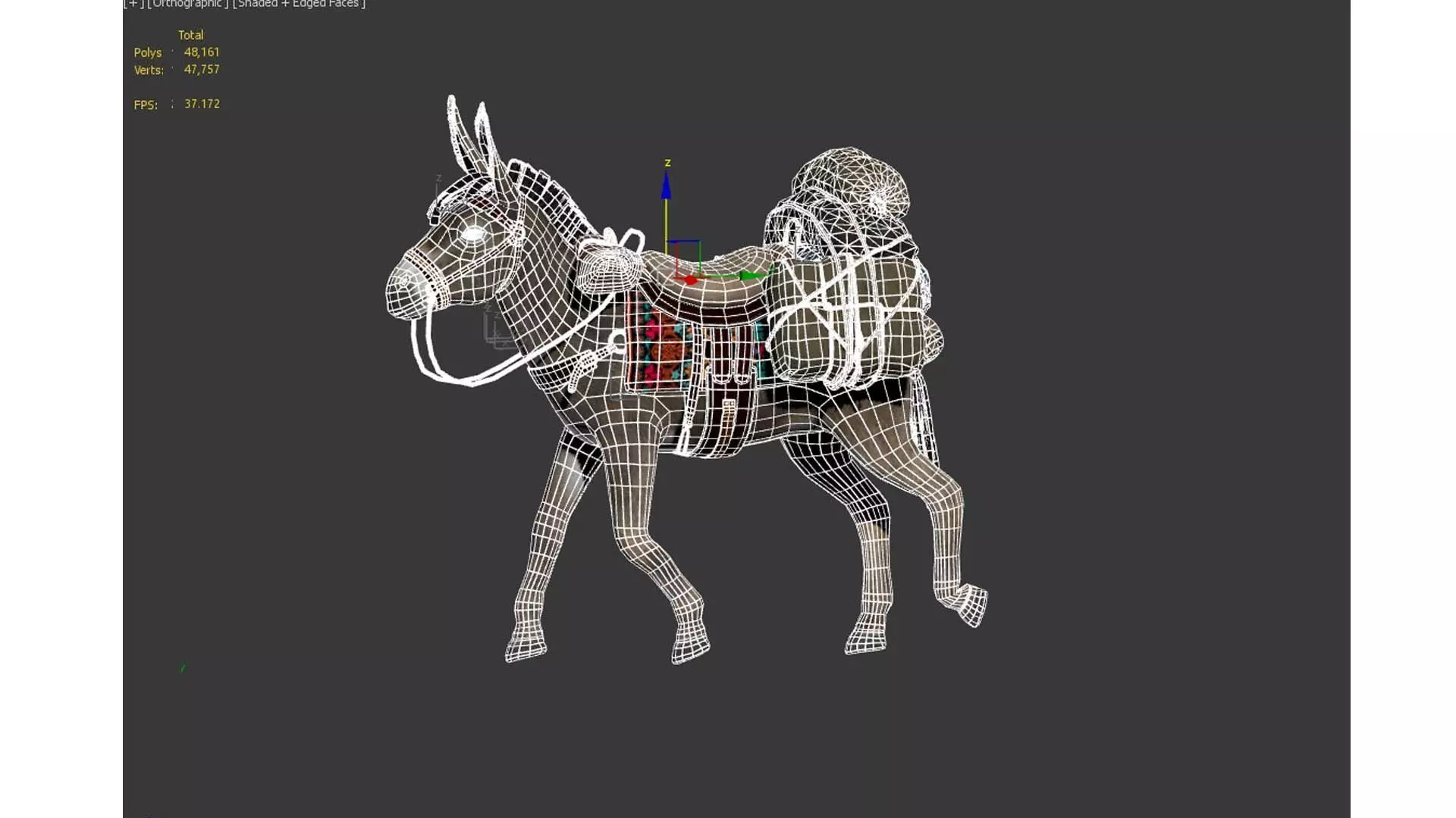 donkey Low-poly 3D model_14