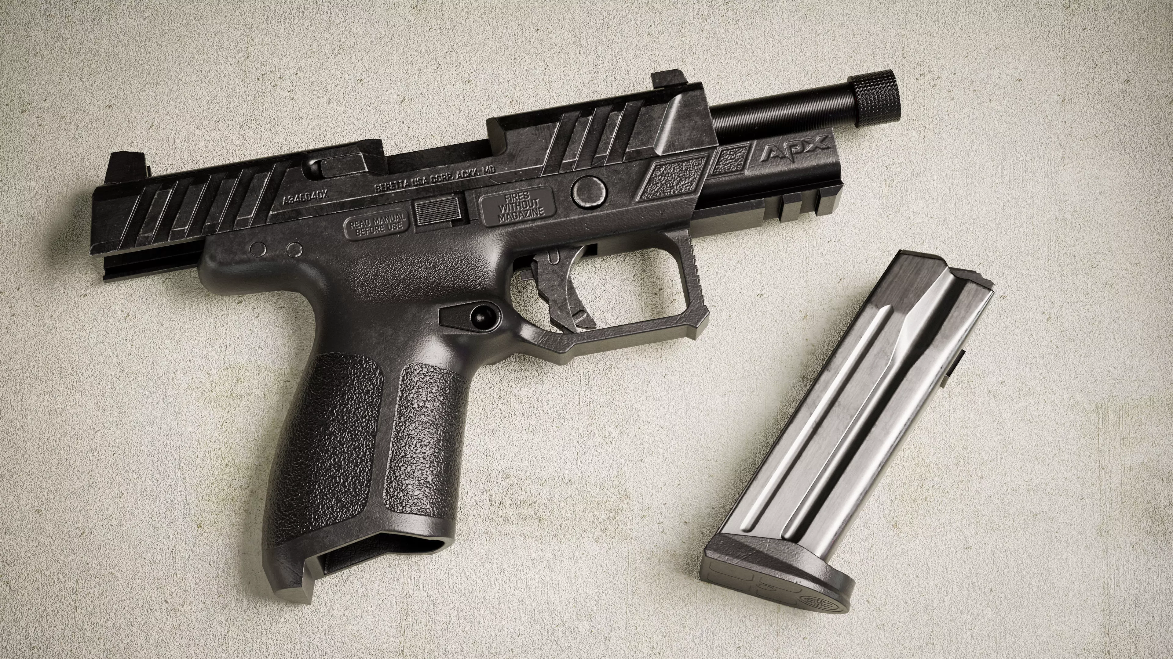 APX Beretta Low-poly 3D model_2