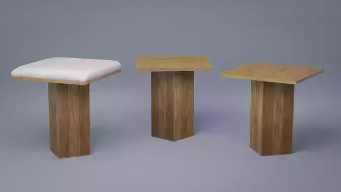 Christmas Bar Table I Bar Stand - Stylized 3D Asset Low-poly 3D model