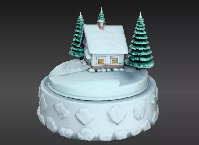 Snow Globe And Hill House Two Model Pack 3D Model 3D model_19