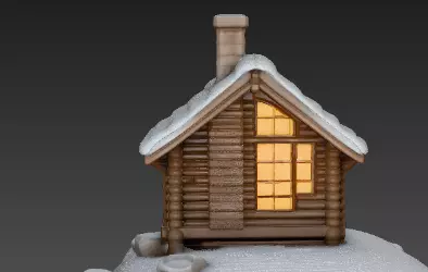 Snow Globe And Hill House Two Model Pack 3D Model 3D model_5